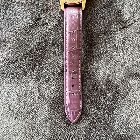 Empress Rania Mechanical Semi-Skeleton Pink Leather-Band Watch main image 7